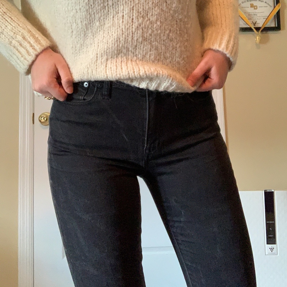 madewell cali demi boot jeans in faded black